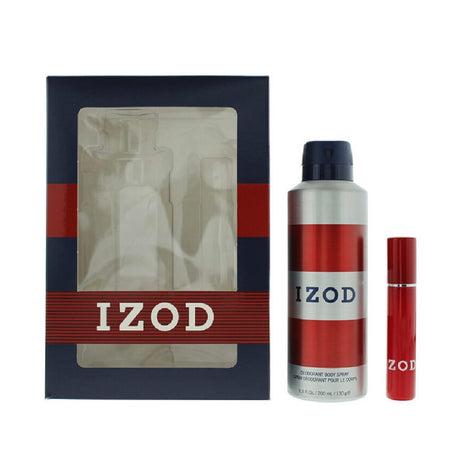 Set Izod: Red, Scented Spray, For Men, 200 ml + Red, Eau De Toilette, For Men, 15 ml - Feel You
