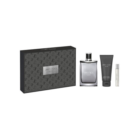 Set Jimmy Choo: Man, Eau De Toilette, For Men, 100 ml + Man, Eau De Toilette, For Men, 7.5 ml + Man, Shower Gel, Body, All Skin Types, 100 ml - Feel You