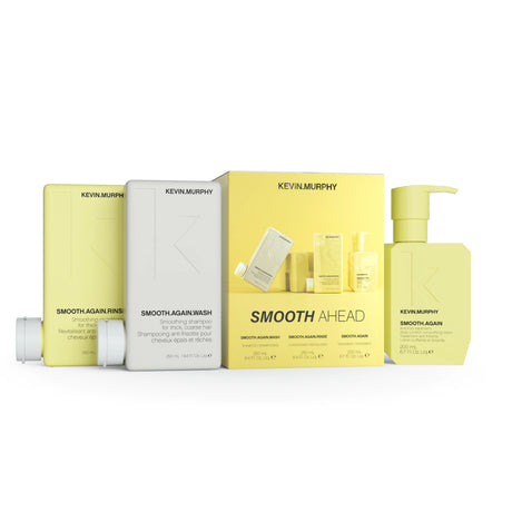 Set Kevin Murphy: Smooth Again Wash, Hair Shampoo, For Smoothening, 250 ml + Smooth Again Rinse, Hair Conditioner, For Smoothening, 250 ml + Smooth Again, Hair Leave-In Conditioner, Anti-Frizz, 200 ml - Feel You