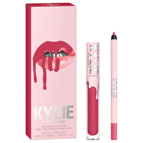 Set Kylie Cosmetics: By Kylie, Liquid Lipstick, 102, Extraordinary, 3 ml + By Kylie, Pencil, Lip Liner, Extraordinary, 1.1 g - Feel You