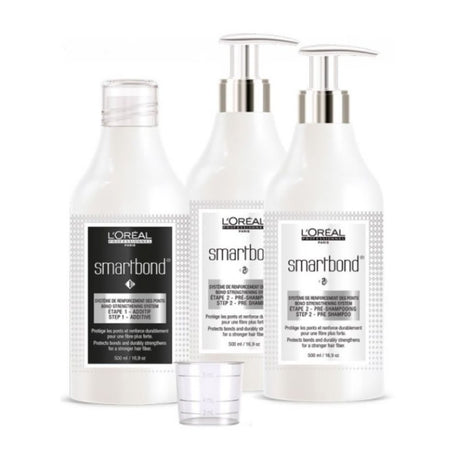 Set L'Oreal Professionnel: SmartBond Step 1, Hair Colouring Additive, 500 ml + SmartBond, Hair Pre-Shampoo, 500 ml + SmartBond, Hair Pre-Shampoo, 500 ml - Feel You