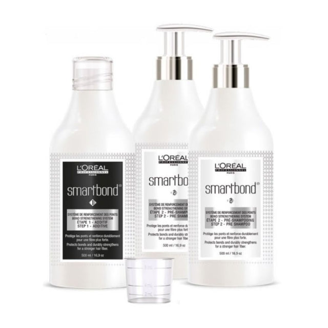 Set L'Oreal Professionnel: SmartBond Step 1, Hair Colouring Additive, 500 ml + SmartBond, Hair Pre-Shampoo, 500 ml + SmartBond, Hair Pre-Shampoo, 500 ml - Feel You