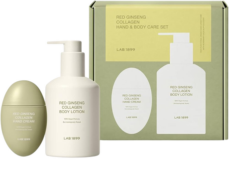 Set Lab 1899: Red Ginseng, Collagen, Moisturising, Body Lotion, 250 ml + Red Ginseng, Collagen, Improves skin elasticity, Hand Cream, 50 ml - Feel You