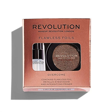 Set Makeup Revolution: Flawless Foils, Vegan, Eyeshadow Primer, 2 ml + Flawless Foils, Vegan, Eyeshadow Palette, Overcome, 2 g - Feel You