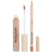 Set Makeup Revolution: Makeup Revolution, Liquid Lipstick, Stunner, 3 ml + Makeup Revolution, Precision, Lip Liner, Stunner, 1 g - Feel You