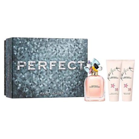 Set Marc Jacobs: Perfect, Eau De Parfum, For Women, 100 ml + Perfect, Hydrating, Body Lotion, 75 ml + Perfect, Hydrate, Shower Gel, All Skin Types, 75 ml - Feel You