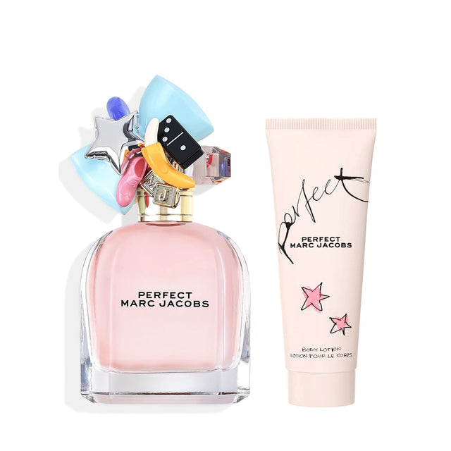 Set Marc Jacobs: Perfect, Eau De Parfum, For Women, 50 ml + Perfect, Moisturizing, Body Lotion, 75 ml - Feel You