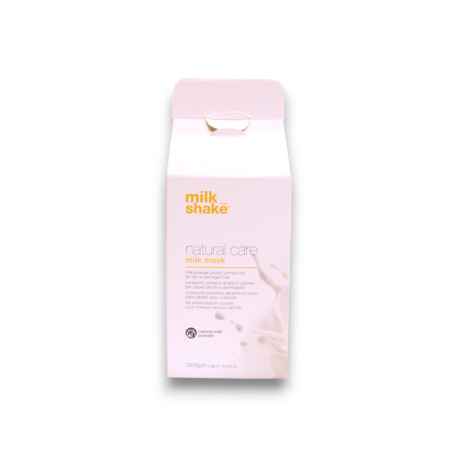 Set, Milk Shake, Natural Care, Powdered Milk, Hair Treatment Powder Mask, For Dry & Damaged Hair, 12 pcs, 15 g - Feel You