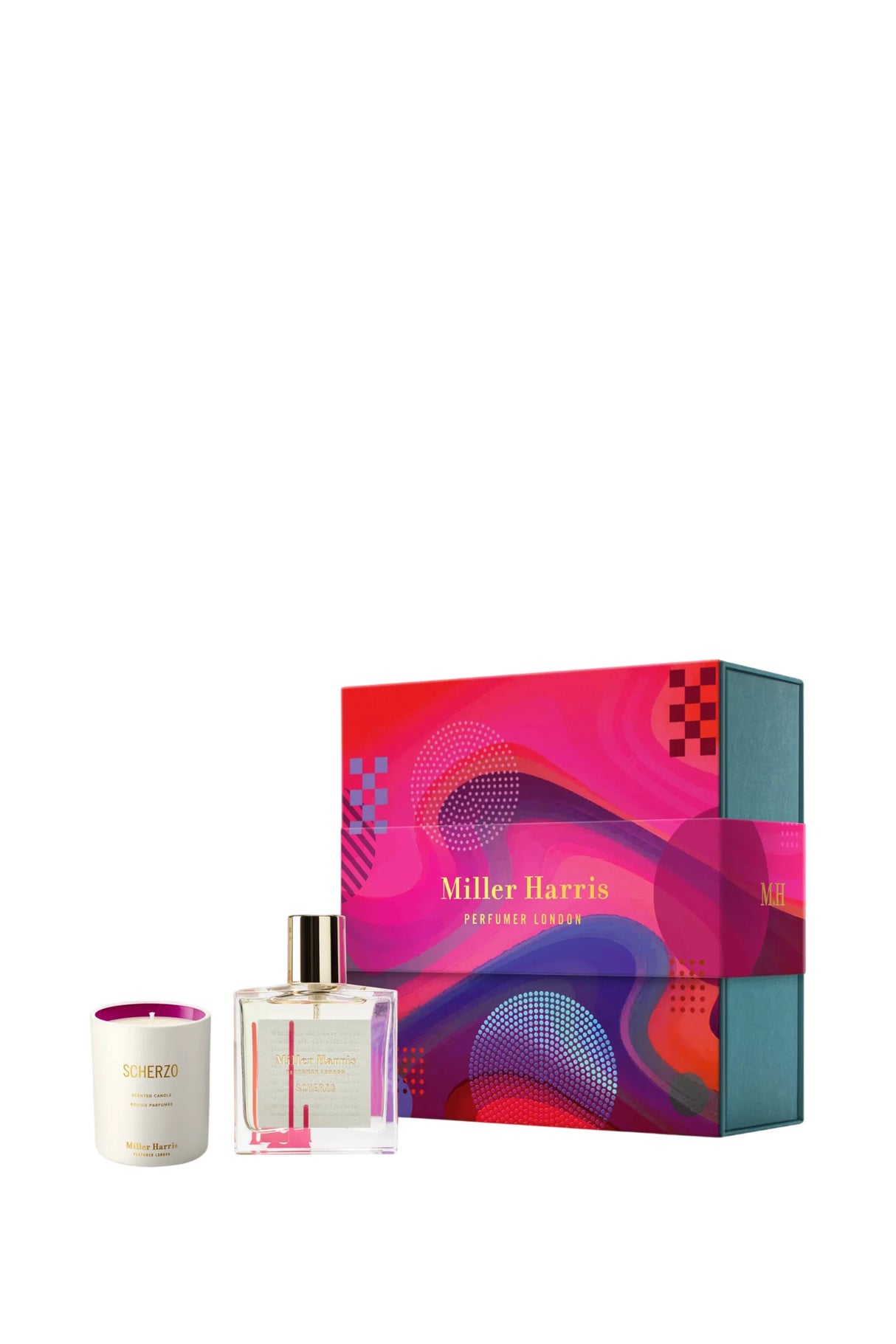 Set Miller Harris: Scherzo, Eau De Parfum, Unisex, 50 ml + Scherzo, Scented Candle, 75 g - Feel You