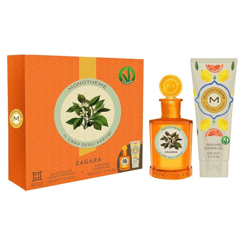 Set Monotheme: Il Libro Degli Agrumi Zagara, Eau De Toilette, For Women, 100 ml + Il Libro Degli Agrumi Zagara, Cleansing, Shower Gel, For All Skin Types, 100 ml - Feel You