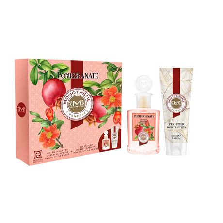 Set Monotheme: Pomegranate, Eau De Toilette, For Women, 100 ml + Pomegranate, Cleansing, Shower Gel, For All Skin Types, 100 ml - Feel You