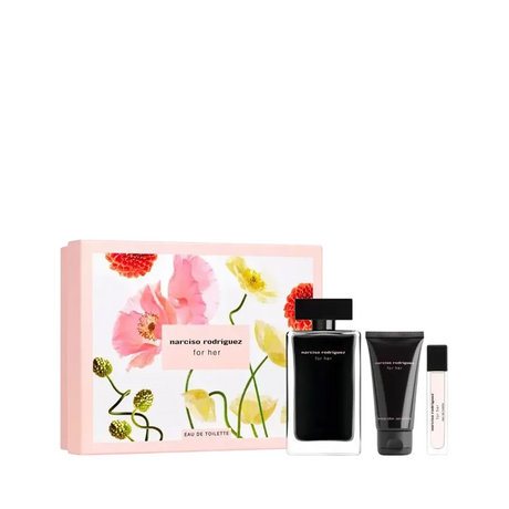 Set Narciso Rodriguez: For Her, Eau De Toilette, For Women, 100 ml + For Her, Eau De Toilette, For Women, 10 ml + For Her, Hydrating, Body Lotion, 50 ml - Feel You