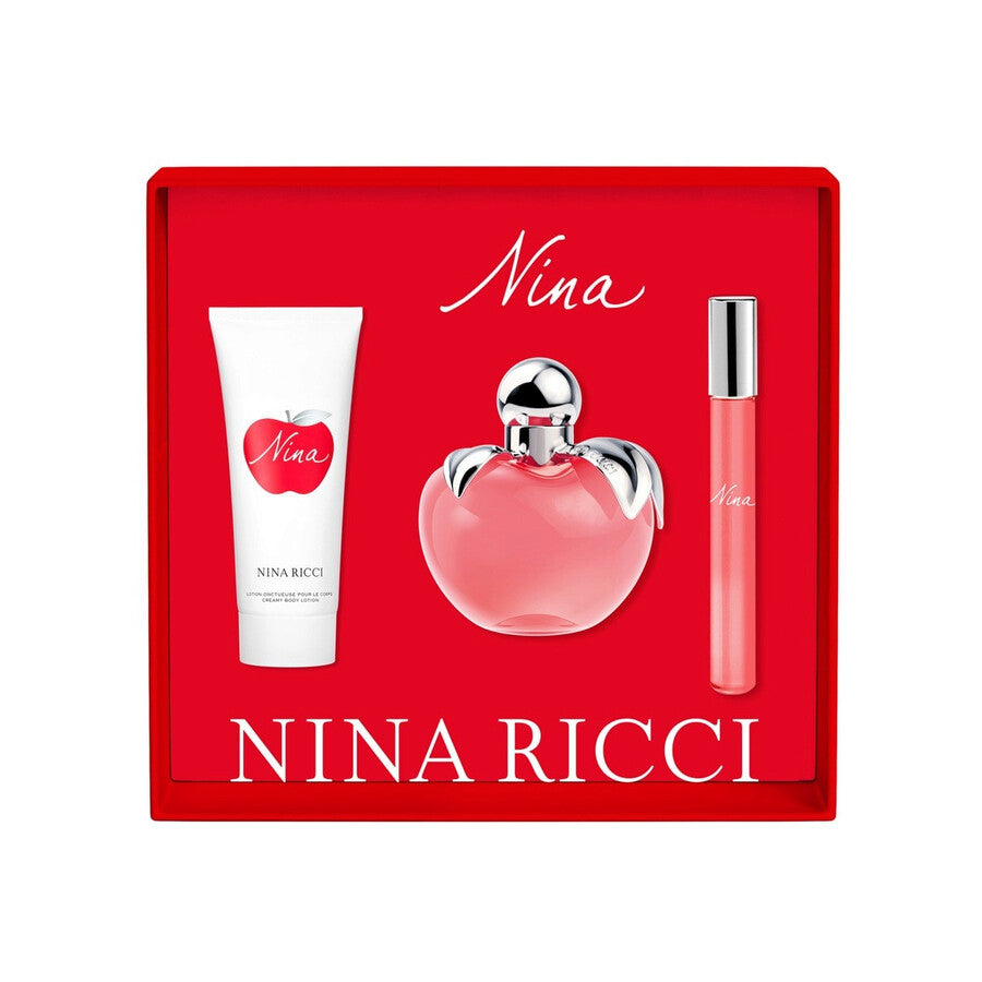 Set Nina Ricci: Nina, Eau De Toilette, For Women, 80 ml + Nina, Eau De Toilette, For Women, 10 ml + Nina, Body Lotion, Body, 75 ml - Feel You