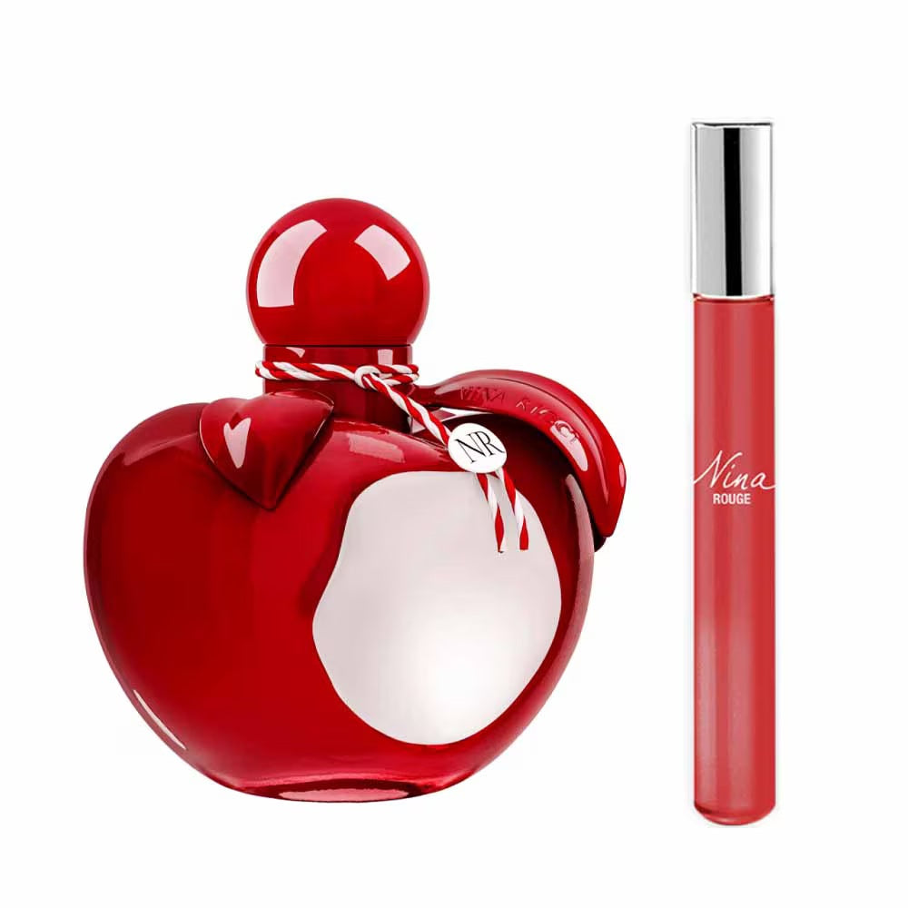 Set Nina Ricci: Nina Rouge, Eau De Toilette, For Women, 50 ml + Nina Rouge, Eau De Toilette, For Women, 10 ml - Feel You