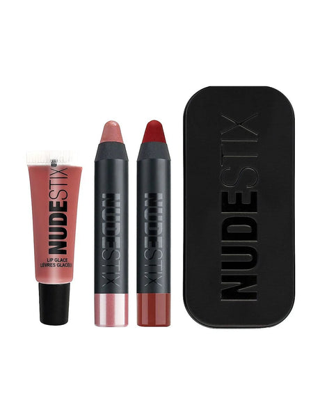 Set Nudestix: Red Hot Lips Mini Kit Royal, Cream Lipstick, 04, Nude, 2 ml + Red Hot Lips Mini Kit Royal, Cream Lipstick, Posh, 2.5 ml - Feel You