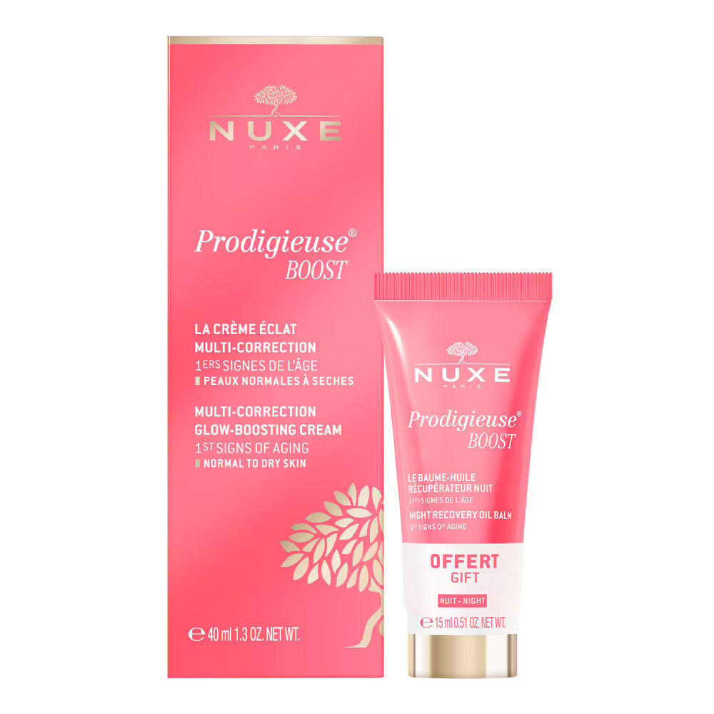 Set Nuxe: Creme Prodigieuse Boost, Multi-Correction, Cream, For Face, 40 ml + Creme Prodigieuse Boost, Recovery, Night, Balm, For Face, 15 ml - Feel You