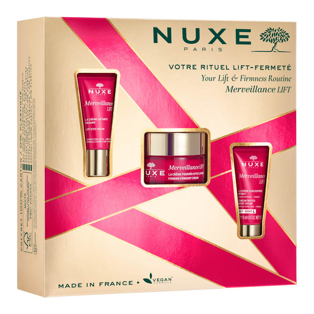Set Nuxe: Merveillance Expert, Lifting, Cream, For Face, 50 ml + Merveillance Lift, Vegan, Lifting, Eye Cream, 15 ml + Merveillance Lift, Vegan, Lifting, Night, Cream, For Face, 15 ml - Feel You
