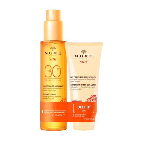 Set Nuxe: Sun, Anti-Ageing, Tanning Oil, SPF 30, 150 ml + Sun, Refreshing, After-Sun Lotion, 100 ml - Feel You