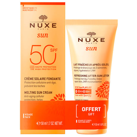 Set Nuxe: Sun, UV Protection, Sunscreen Cream, For Face, SPF 50, 50 ml + Sun, Sun Protection, After-Sun Lotion, 50 ml - Feel You