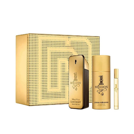 Set Paco Rabanne: 1 Million, Eau De Toilette, For Men, 100 ml + 1 Million, Eau De Toilette, For Men, 10 ml + 1 Million, Shower Gel, For All Skin Types, 100 ml - Feel You