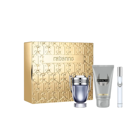 Set Paco Rabanne: Invictus, Eau De Toilette, For Men, 50 ml + Invictus, Eau De Toilette, For Men, 10 ml + Invictus, Shower Gel, For All Skin Types, 100 ml - Feel You