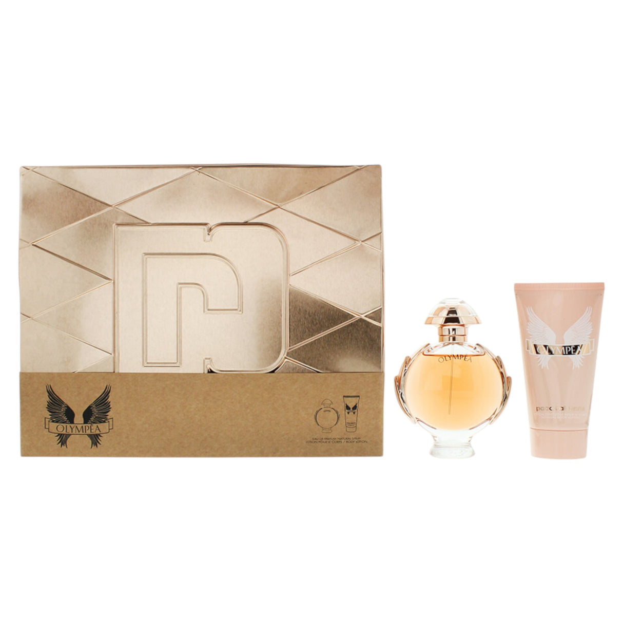 Set Paco Rabanne: Olympea, Eau De Parfum, For Women, 50 ml + Olympea, Hydrating, Body Lotion, 75 ml - Feel You