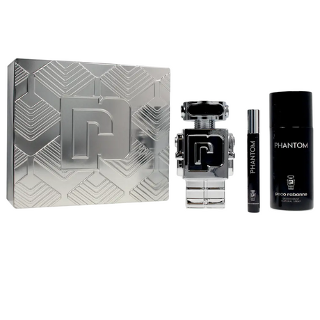 Set Paco Rabanne: Phantom, Eau De Toilette, For Men, 100 ml + Phantom, Eau De Toilette, For Men, 10 ml + Phantom, Deodorant Spray, For Women, 150 ml - Feel You