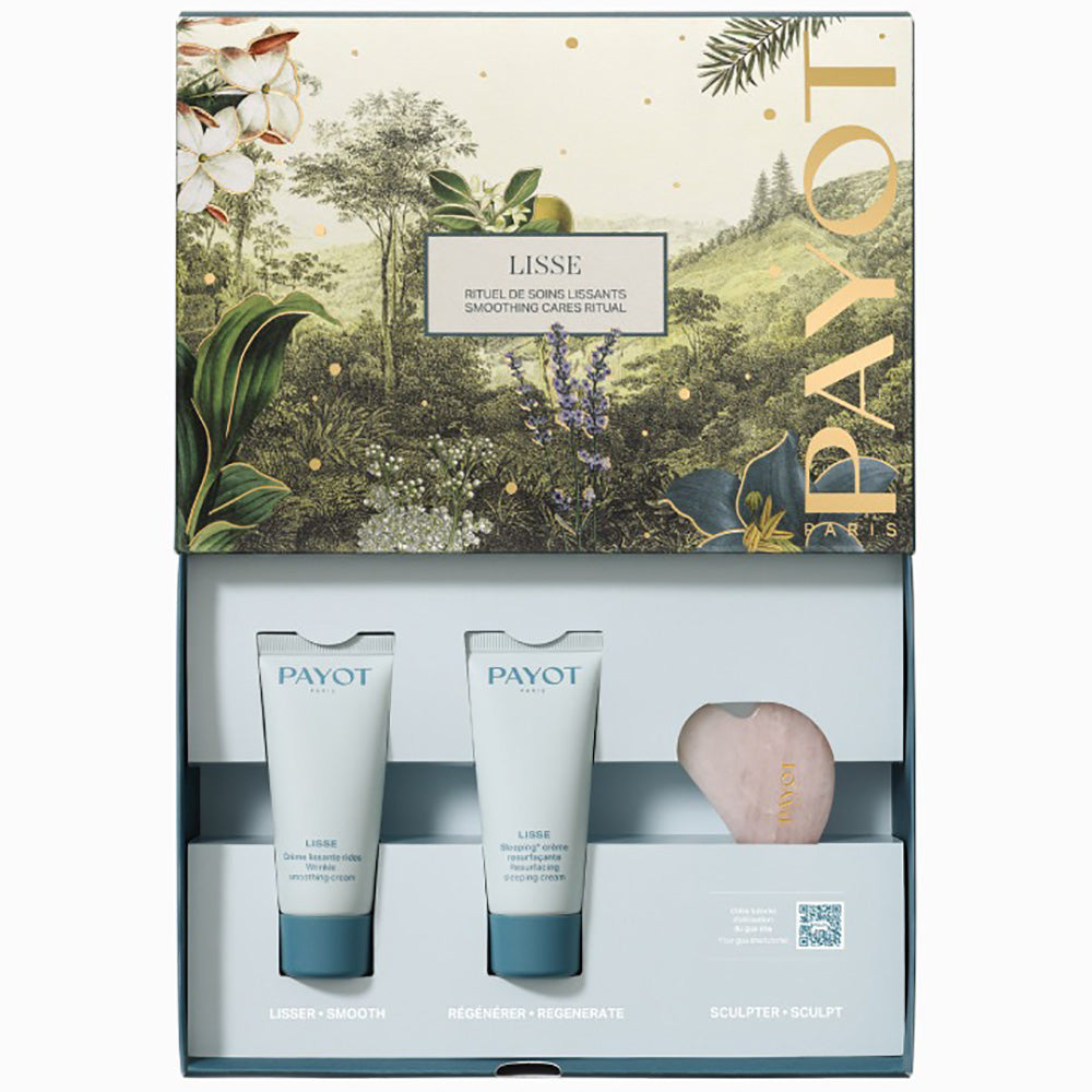 Set Payot: Lisse, Anti-Wrinkle, Night, Cream, For Face, 30 ml + Lisse, Anti-Wrinkle Smoothing Enriched, Cream, For Face, 30 ml + Mini Gua Sha, Light Pink, Lifting, Face Massage Stone - Feel You