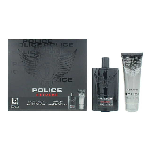 Set Police: Extreme, Eau De Toilette, For Men, 100 ml + Extreme, Shower Gel & Shampoo 2-In-1, 100 ml - Feel You