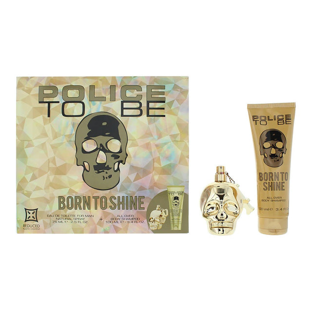 Set Police: To Be Born To Shine, Eau De Toilette, For Men, 75 ml + To Be Born To Shine, Shower Gel & Shampoo 2-In-1, 100 ml - Feel You