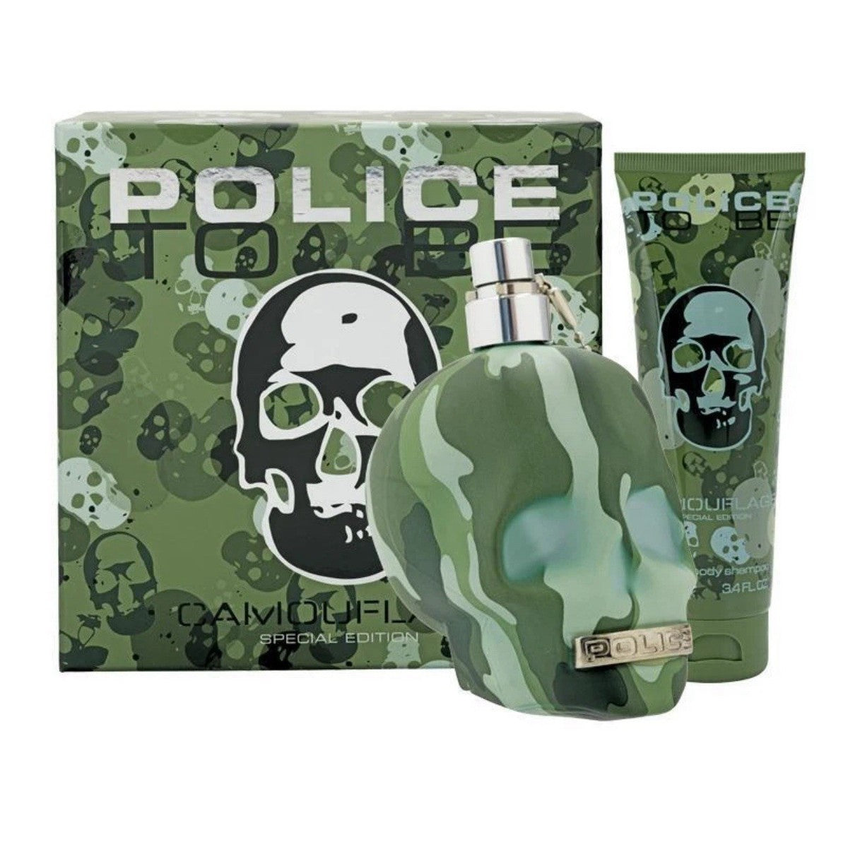 Set Police: To Be Camouflage, Eau De Toilette, For Men, 75 ml + To Be Camouflage, Hydrating, Body Lotion, 100 ml - Feel You