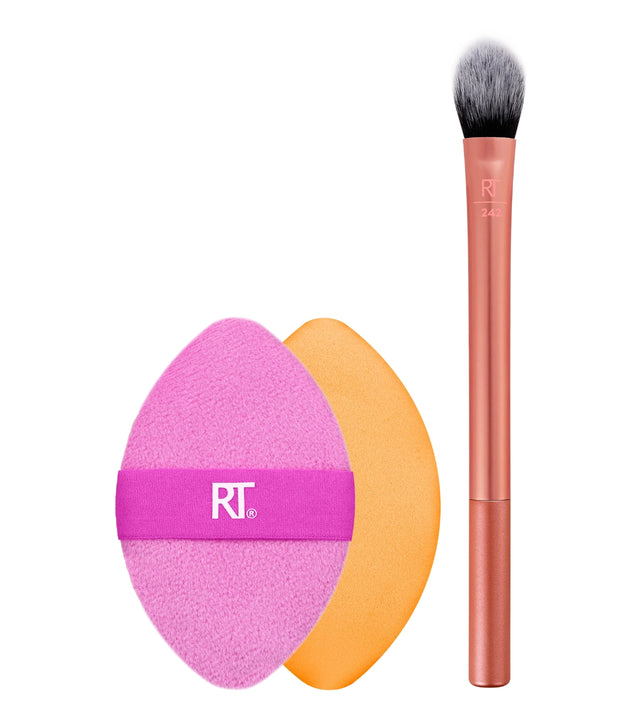 Set Real Techniques: Miracle, Makeup Sponge, Pink + Miracle, Makeup Sponge, Orange + Real Techniques, Eyeshadow Brush, 242 - Feel You