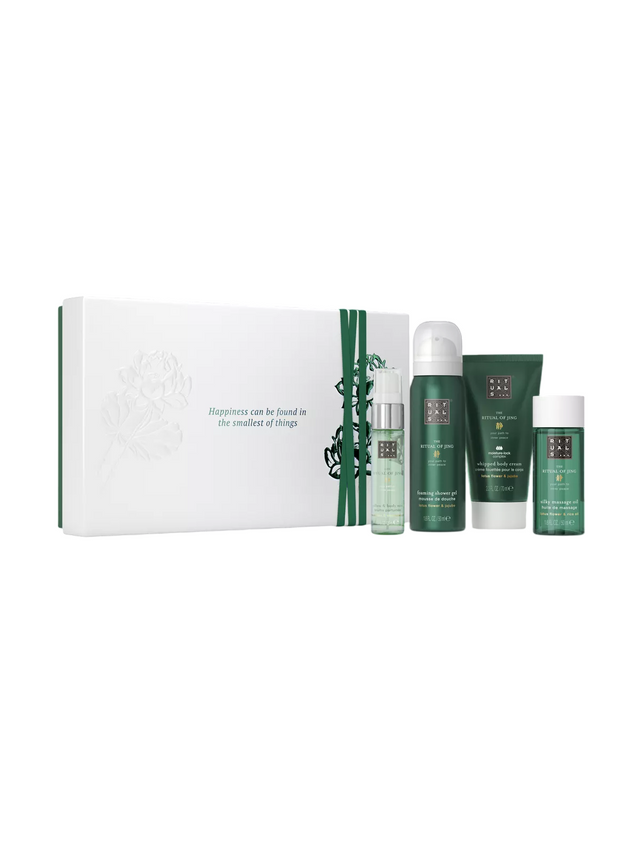 Set Rituals: The Ritual Of Jing, Shower Gel, All Skin Types, 50 ml + The Ritual Of Jing, Soothing, Body Cream, 70 ml + The Ritual Of Jing, Nourishing, Dry Body Oil, 50 ml + The Ritual Of Jing, Pillow Mist Spray, 20 ml - Feel You