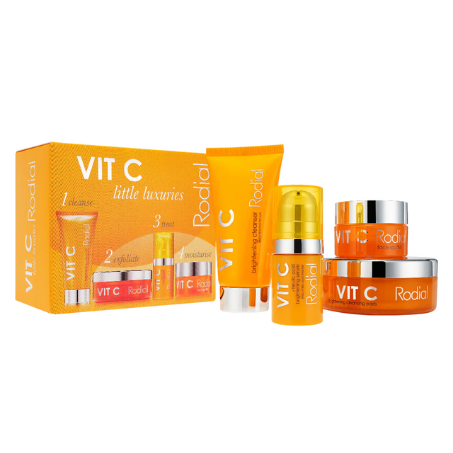Set Rodial: Vit C, Brightening, Serum, For Face, 5 ml + Vit C, Brightening, Cleansing Pads, 20 pcs + Vit C, Brightening, Souffle, For Face, 10 ml + Vit C, Brightening, Cleansing Gel, For Face, 20 ml - Feel You