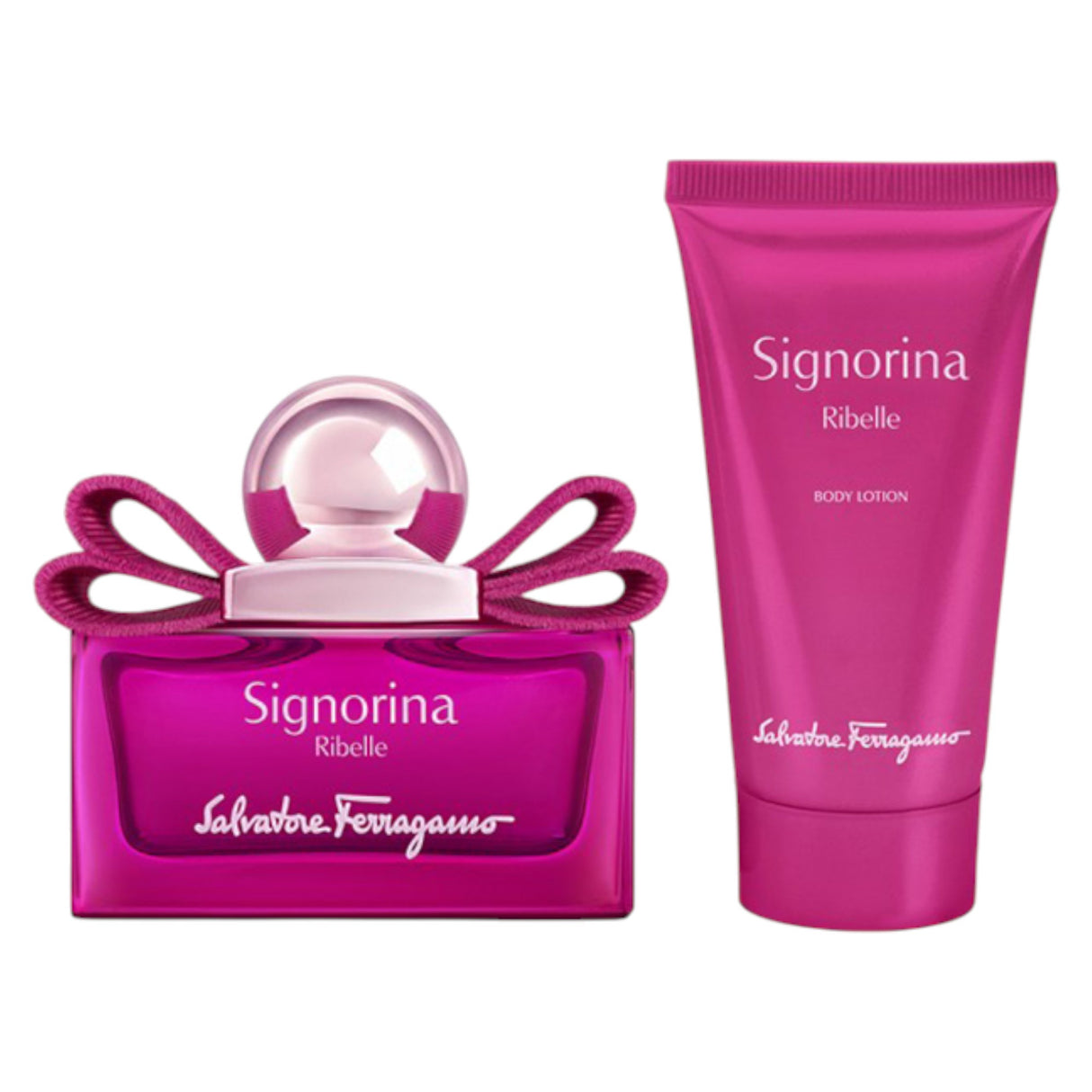 Set Salvatore Ferragamo: Signorina Ribelle, Eau De Parfum, For Women, 30 ml + Signorina Ribelle, Hydrating, Body Lotion, 50 ml - Feel You