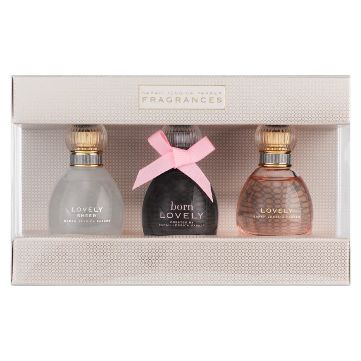 Set Sarah Jessica Parker: Lovely Sheer, Eau De Parfum, For Women, 10 ml + Born Lovely, Eau De Parfum, For Women, 10 ml + Lovely, Eau De Parfum, For Women, 10 ml - Feel You