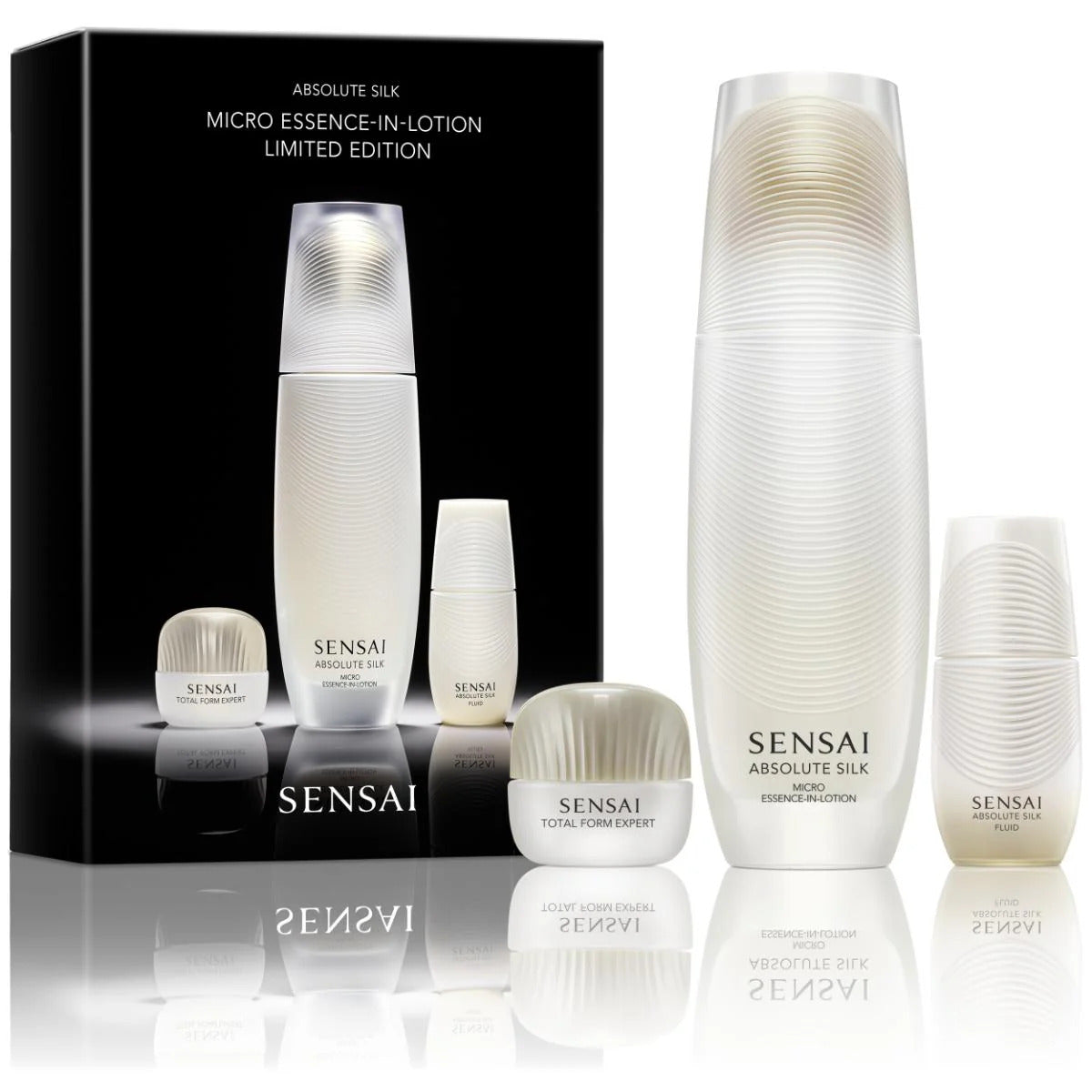 Set Sensai: Absolute Silk, Radiance & Hydration, Essence Lotion, For Face, 125 ml + Absolute Silk, Deep Moisturizing, Fluid, For Face, 16 ml + Total Form Expert, Firming & Lifting, Cream, For Face, 9 ml - Feel You
