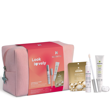 Set Sesderma: Seslash, For Growth Stimulation, Eyelash Serum, 5 g + Factor G, Renewing, Eye Cream, 15 ml + Beauty Treats, 24K gold, Anti-Dark Spots, Eye Patch - Feel You
