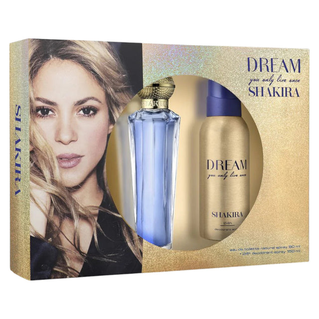Set Shakira: Dream You Only Live Once, Eau De Toilette, For Women, 80 ml + Dream You Only Live Once, Deodorant Spray, For Women, 150 ml - Feel You