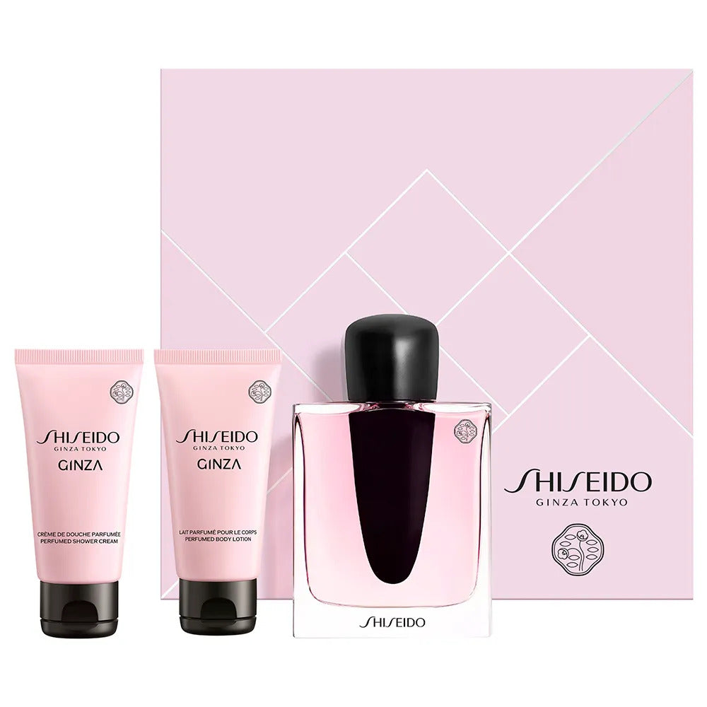 Set Shiseido: Ginza, Eau De Parfum, For Women, 50 ml + Ginza, Moisturizing, Body Lotion, 50 ml + Ginza, Cleansing, Shower Gel, For All Skin Types, 50 ml - Feel You