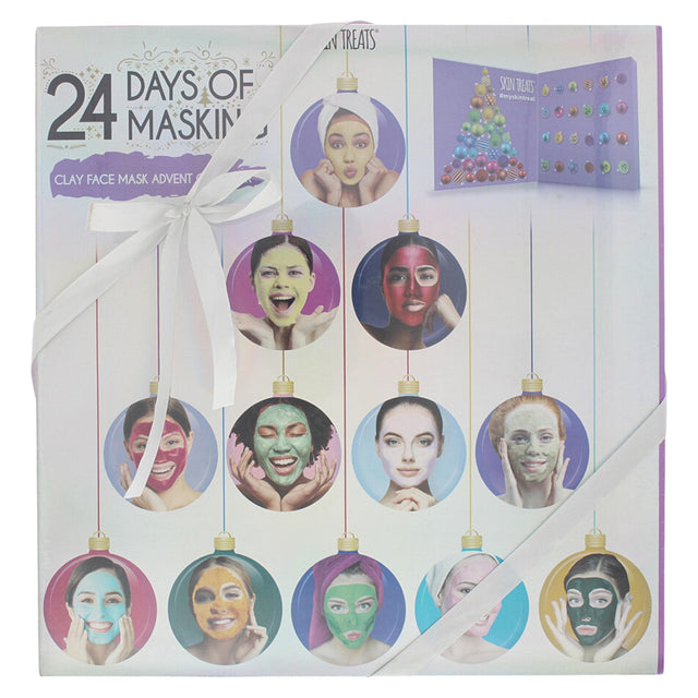 Set, Skin Treats, 24 Days Of Masking Advent Calendar, Clay Mask, 24 pcs, 192 ml - Feel You