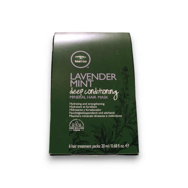 Set, Tea Tree by Paul Mitchell, Lavender Mint Deep Conditioning, Paraben-Free, Hair Treatment Cream Mask, Hydrating & Strengthening, 6 pcs, 20 ml - Feel You
