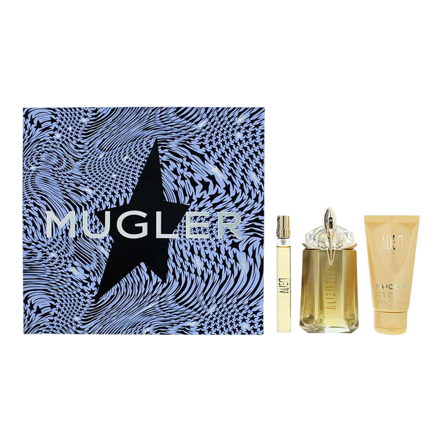 Set Thierry Mugler: Alien Goddess, Eau De Parfum, For Women, 10 ml + Alien Goddess, Eau De Parfum, For Women, 60 ml + Alien Goddess, Hydrating, Body Lotion, 50 ml - Feel You