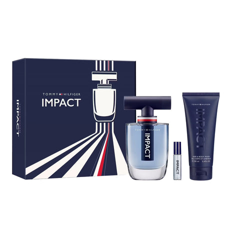 Set Tommy Hilfiger: Impact, Eau De Toilette, For Men, 50 ml + Impact, Eau De Toilette, For Men, 4 ml + Impact, Shower Gel, Body, 100 ml - Feel You