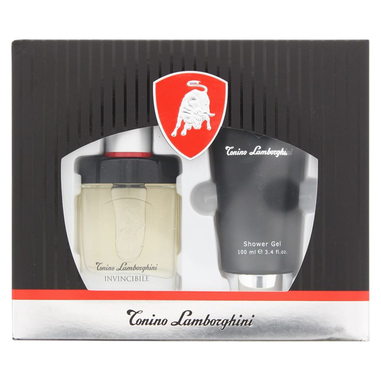 Set Tonino Lamborghini: Invincibile, Eau De Toilette, For Men, 40 ml + Invincibile, Hydrating, Shower Gel, All Skin Types, 100 ml - Feel You