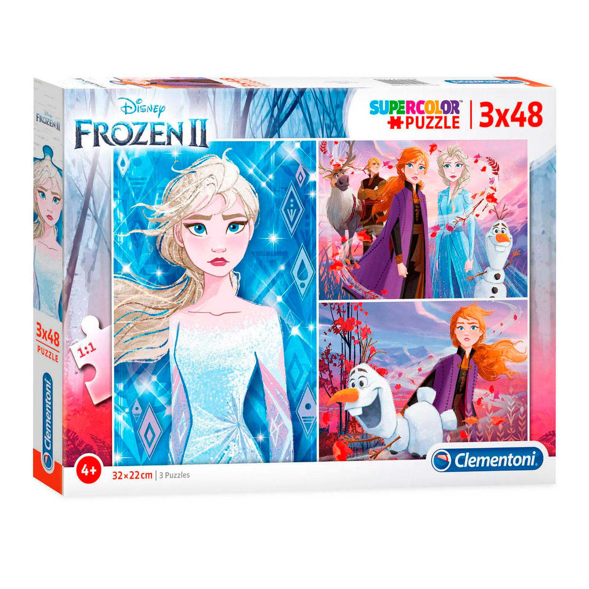 Set Trio, Clementoni, Frozen 2, Puzzle, Unisex, 3 x48 pcs - Feel You