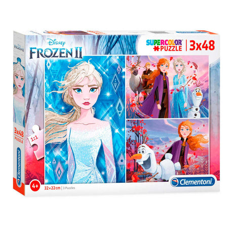 Set Trio, Clementoni, Frozen 2, Puzzle, Unisex, 3 x48 pcs - Feel You