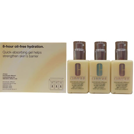 Set Trio, Clinique, Dramatically Different Face Care, Paraben-Free, Moisturizing, Day & Night, Gel, For Face, 3 pcs, 125 ml - Feel You