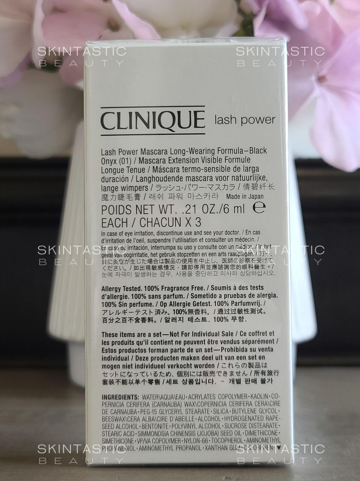 Set Trio, Clinique, Lash Power Extension, Lengthening, Mascara, 01, Black Onyx, 3 pcs, 6 ml - Feel You