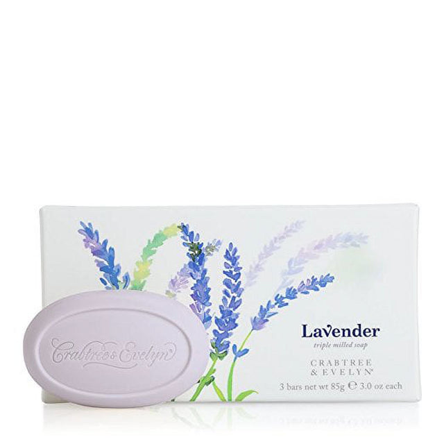 Set Trio, Crabtree & Evelyn, Lavander, Hydrating, Soap Bar, 3 pcs, 85 g - Feel You